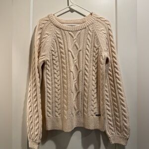 Abercrombie & Fitch Cream Cable Knit Sweater